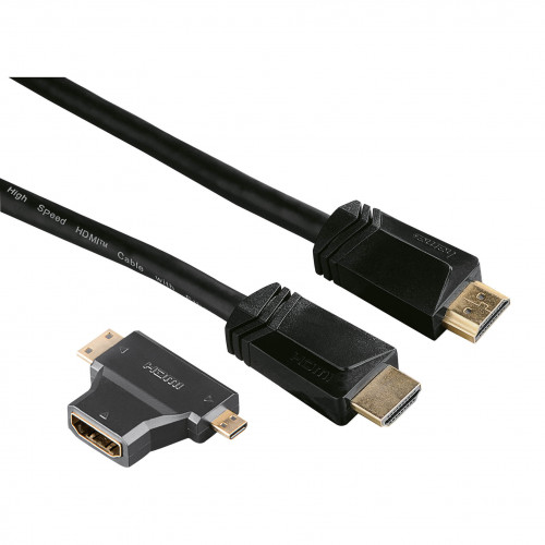 Hama Kabel HDMI Ethernet Adapter 1xHDMI-1xMicro 1xMini Guld 1.5m