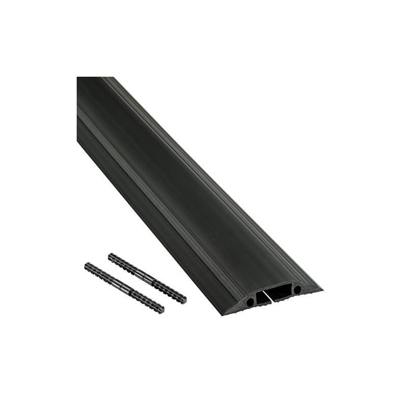 Produktbild för Kabelkanal Golv PVC Pro Svart 1.8m