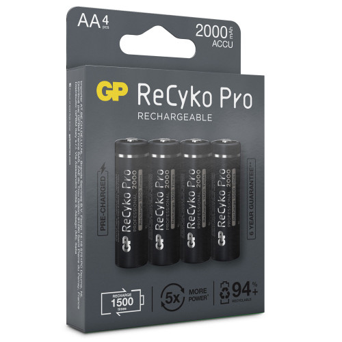 GP ReCyko Pro AA-batterier 2100mA