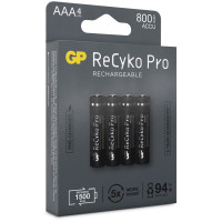 GP ReCyko Pro AAA-batterier 800mA