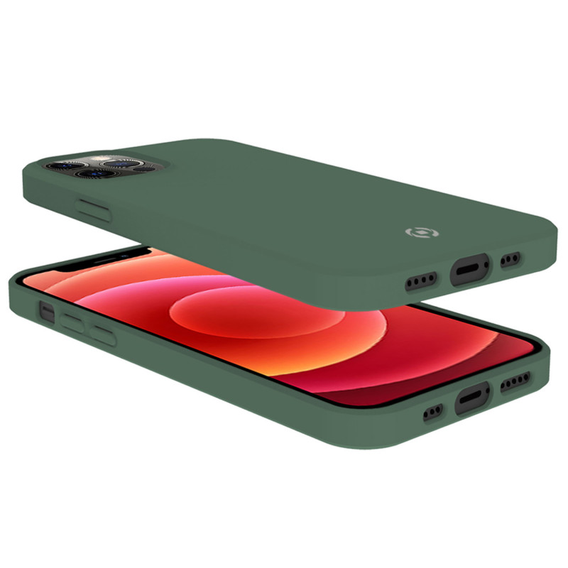 Produktbild för Cromo Soft rubber case iPhone 12 / 12 Pro Grö