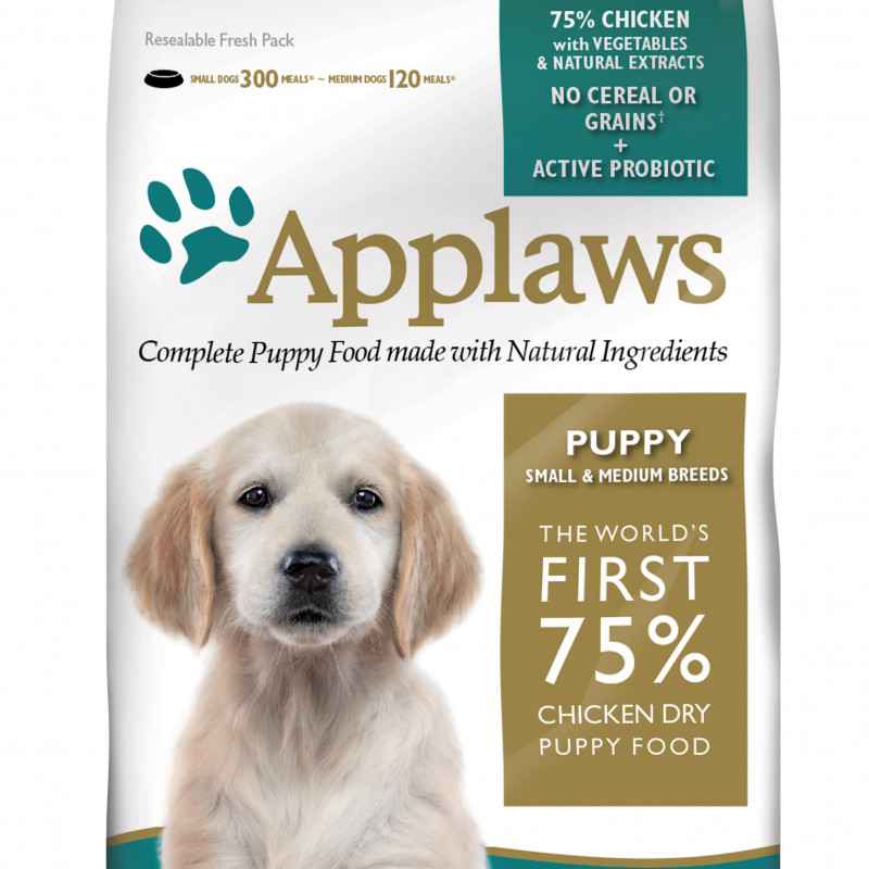 Produktbild för Applaws Hund Puppy Chicken Small&Medium 7,5 kg