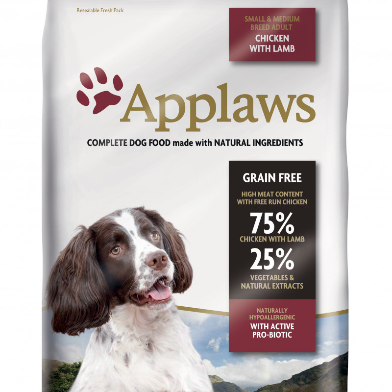 Produktbild för Applaws Hund Adult Chicken/Lamb Small&Medium 7,5 kg