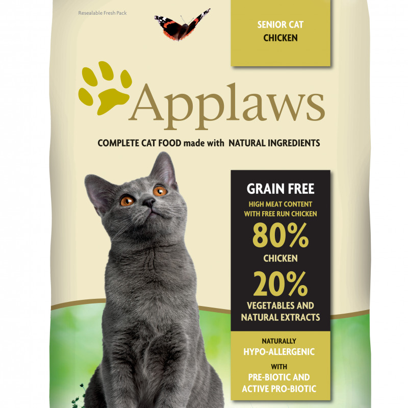 Produktbild för Applaws katt Adult Chicken Senior 7,5 kg
