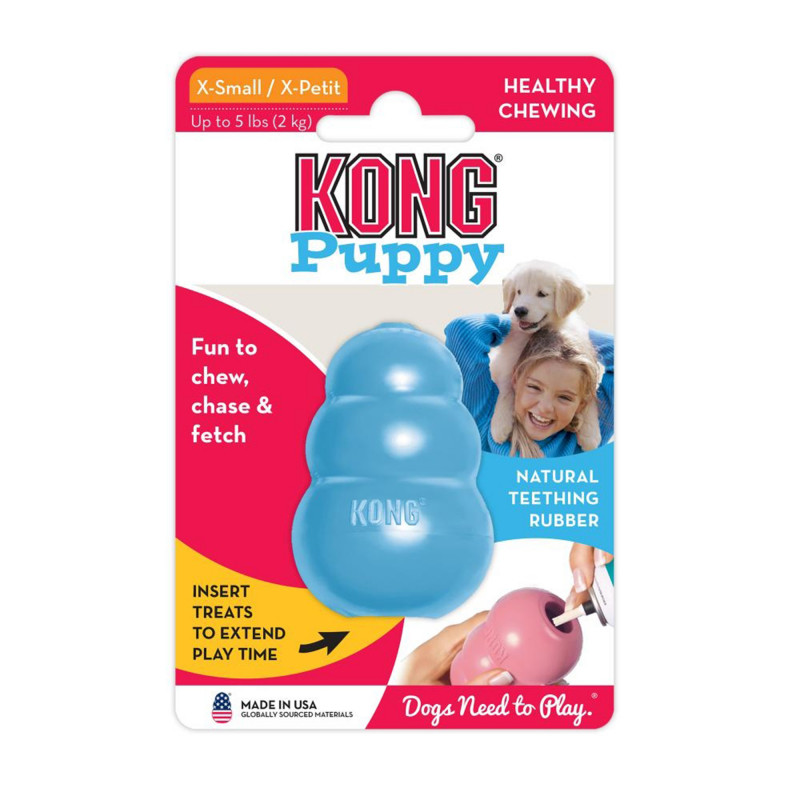 Produktbild för Hundleksak Kong Puppy X-small gummi 5,5x3,5cm
