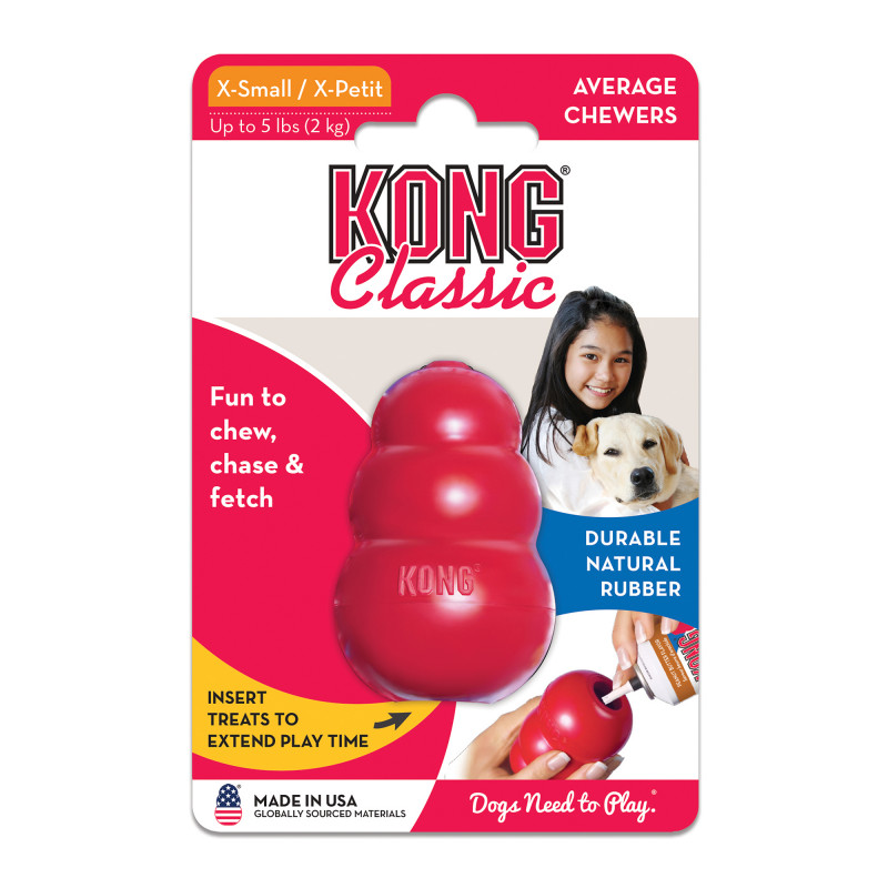 Produktbild för Hundleksak Kong Orginal gummi Röd X-Small 5,5x3cm