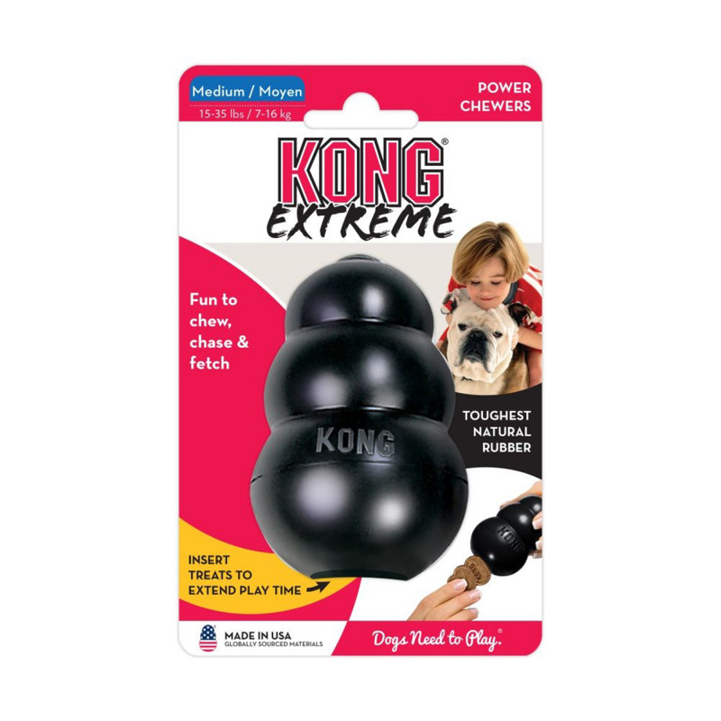 Produktbild för Hundleksak Kong Original gummi svart Med 8,5x5,5cm