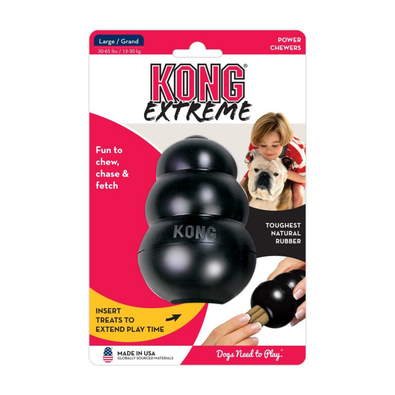 Produktbild för Hundleksak Kong Original gummi svart Large 10,5x7 cm.
