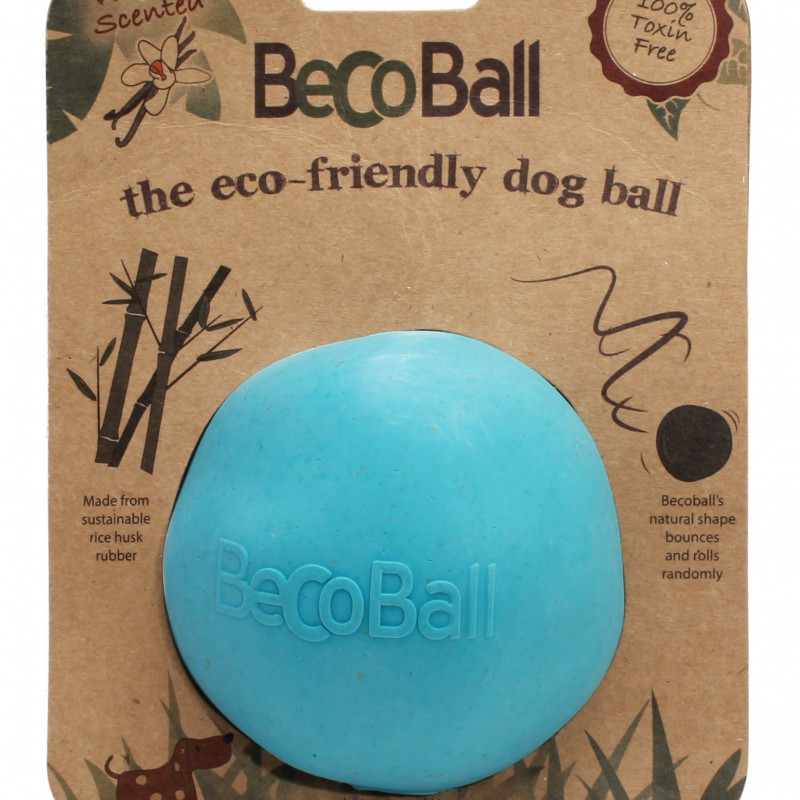 Produktbild för Hundleksak Ihålig Boll Beco L Blå 7,5cm