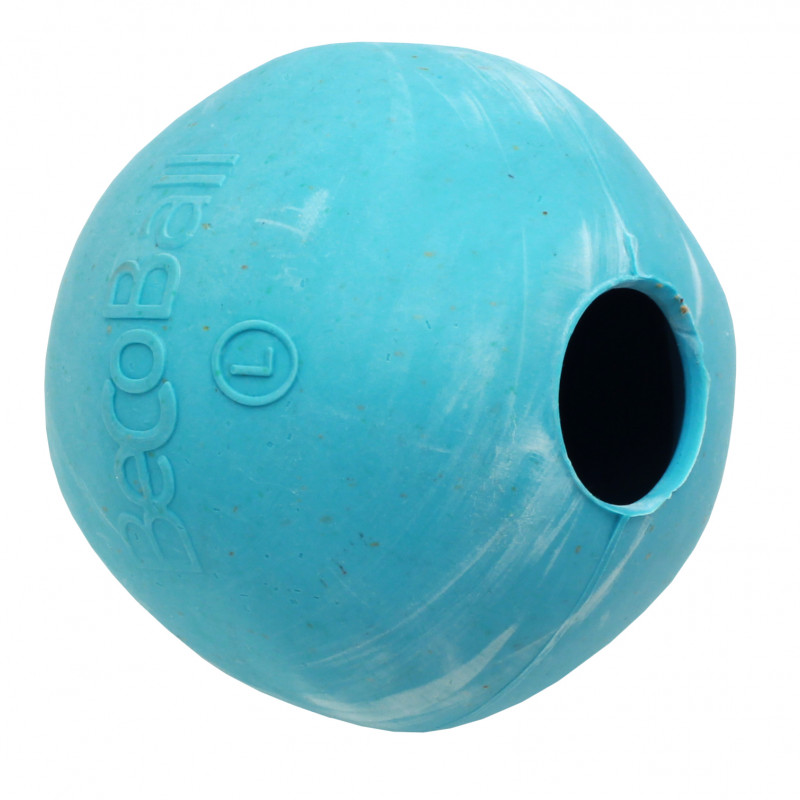 Produktbild för Hundleksak Ihålig Boll Beco L Blå 7,5cm