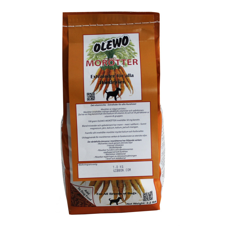 Produktbild för Olewo morötter Hund 1 kg