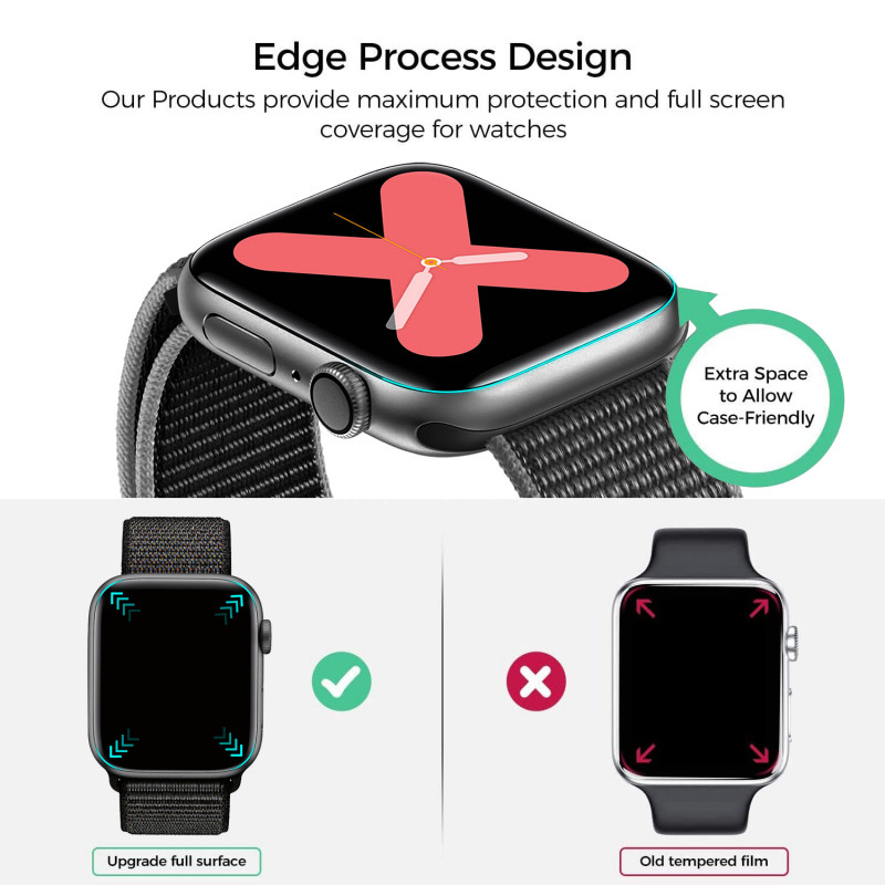 Produktbild för Skärmskydd Apple watch 3-pack 44mm
