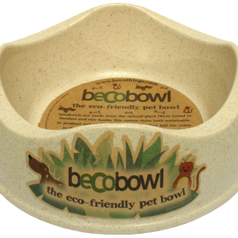 Produktbild för Beco matskål Beige från växtfibrer 14 cm