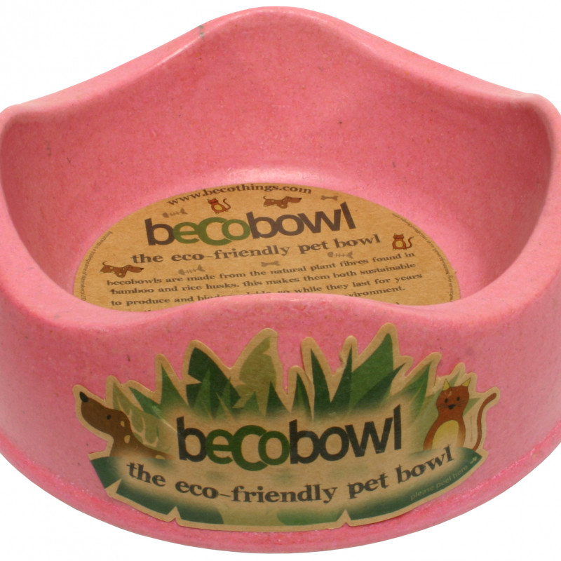 Produktbild för Beco matskål Rosa från växtfibrer 14 cm