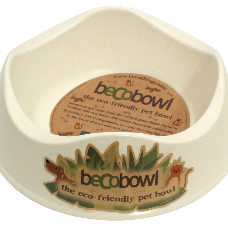 Produktbild för Beco matskål Beige från växtfibrer 17 cm