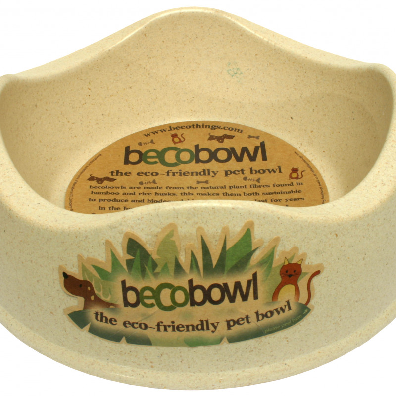 Produktbild för Beco matskål Beige från växtfibrer 21 cm
