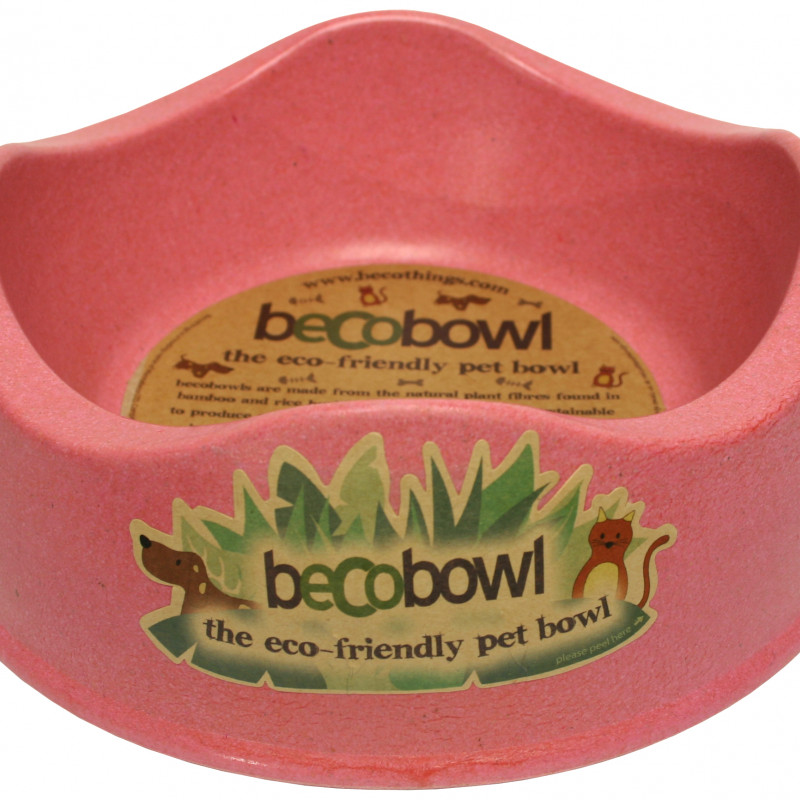 Produktbild för Beco matskål Rosa från växtfibrer 21 cm
