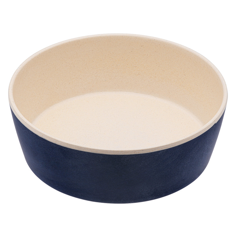 Produktbild för Beco matskål Blå Flat från växtfibrer 18x6,5 cm