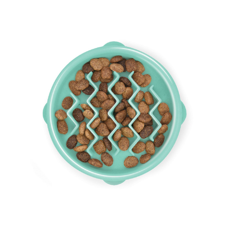 Produktbild för Outward Hound Fun Feeder Tiny Mintgrön 14x3 cm
