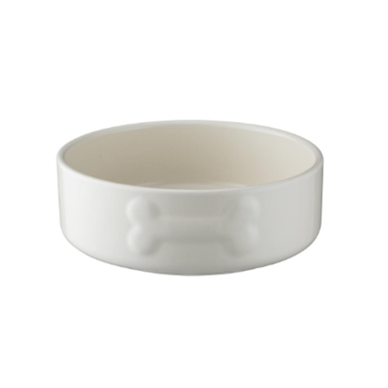 Produktbild för Keramikskål Cremefärgad med benmotiv MC d=150/40mm