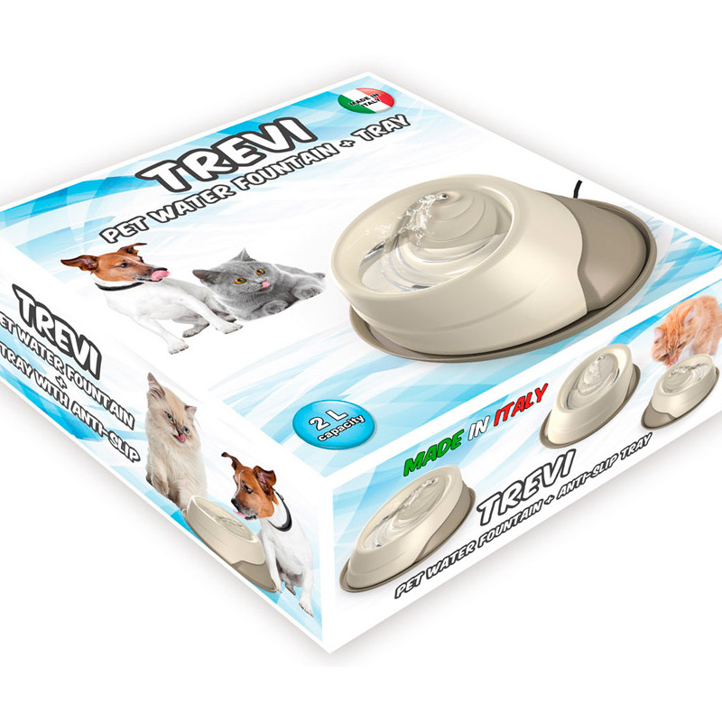 Produktbild för Vattenautmat Shell Pet Fountain Vit Cat Mate 3 liter