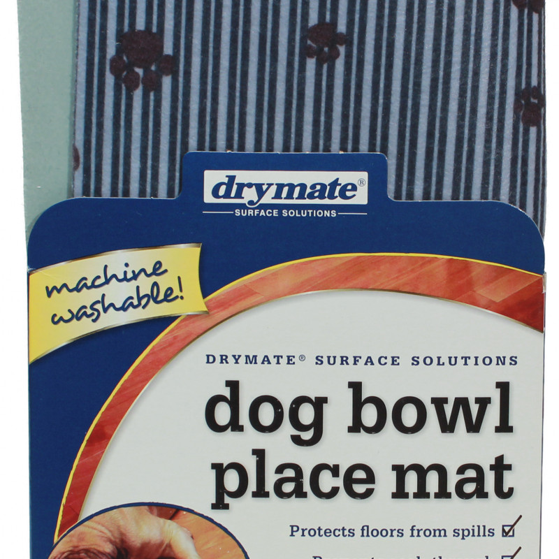 Produktbild för Underlägg Hund Randigt grått/tassar Drymate 71x40cm