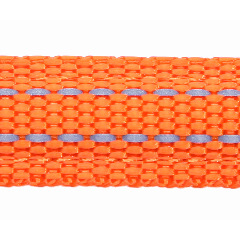 Produktbild för Koppel nylon reflex Orange Gibbon 15mm/180cm