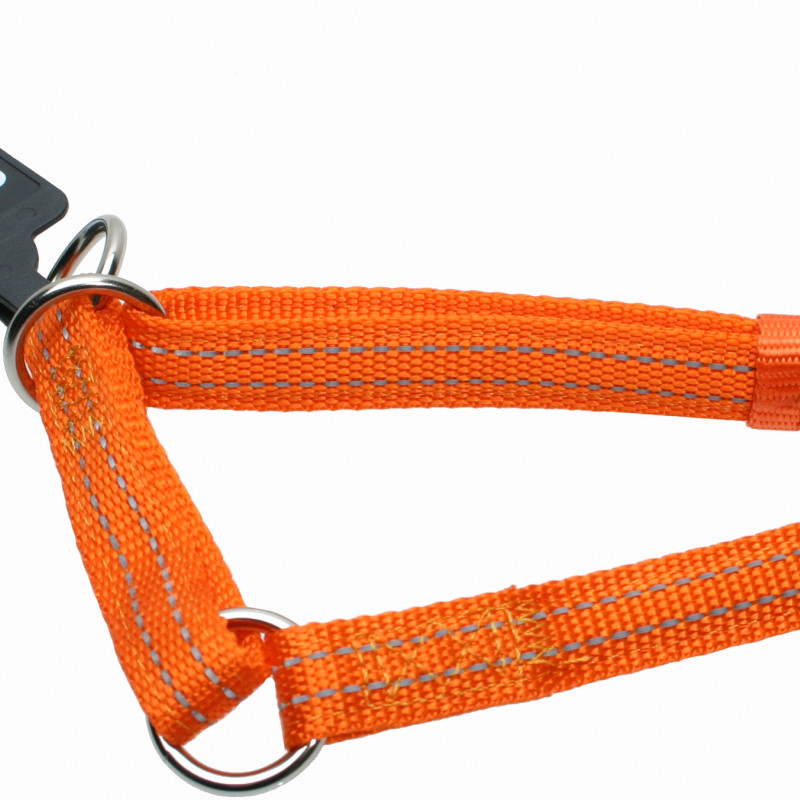 Produktbild för Halvstryp nylon reflex ställbart Orange Gibbon 15mm/25-45cm