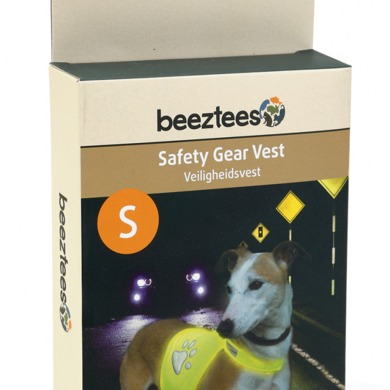 Produktbild för Reflexväst gul för hund Beeztees Small