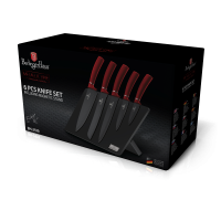 Miniatyr av produktbild för Knivset 5 knivar + knivställ