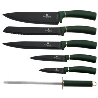 Miniatyr av produktbild för Knivset 5 knivar med slip och ställ