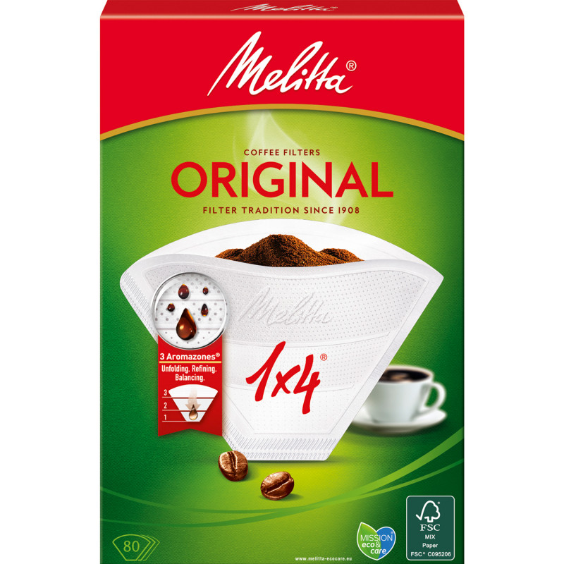 Produktbild för Kaffefilter 1x4 80pack (Obs 18st DFP)