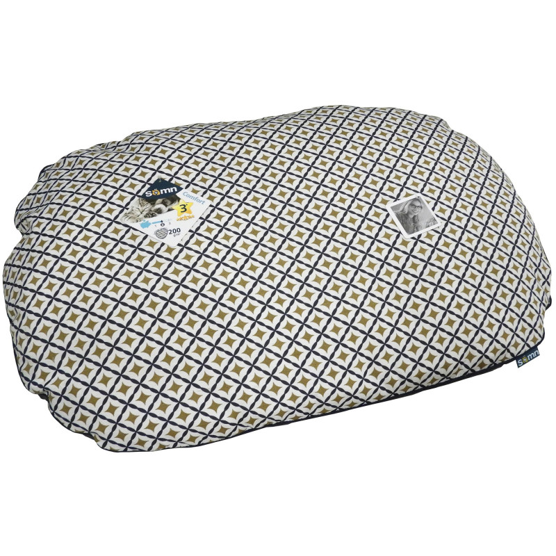 Produktbild för Ovalmadrass Tyg Quilted Sömn 110x70x18 cm