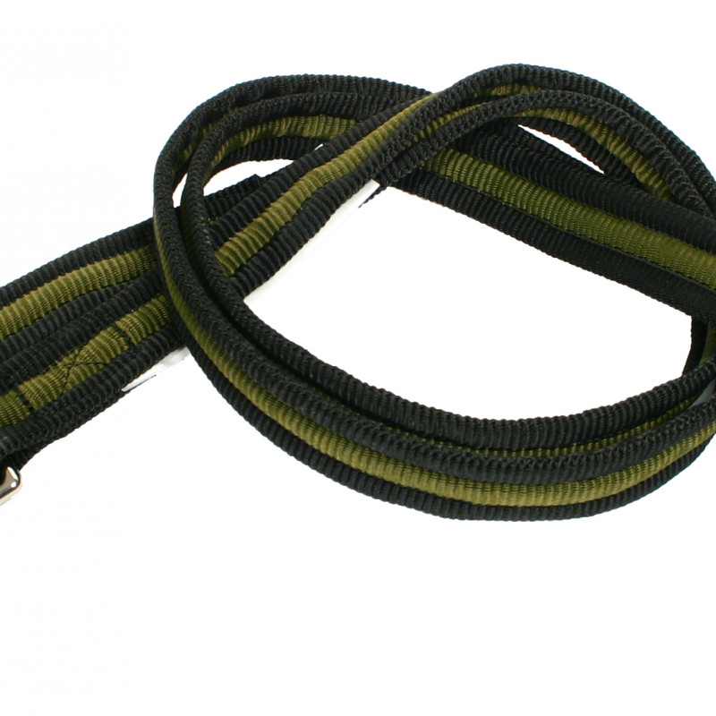 Produktbild för Koppel Nylon Kanal svart/grön Alac 25mm/190cm