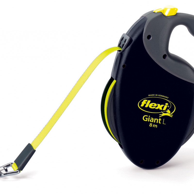 Produktbild för Flexi Giant L Neon-Svart 8m/max50kg