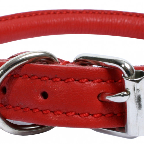 Gibbon Halsband mjukt rundsytt Rött 10mm/40cm