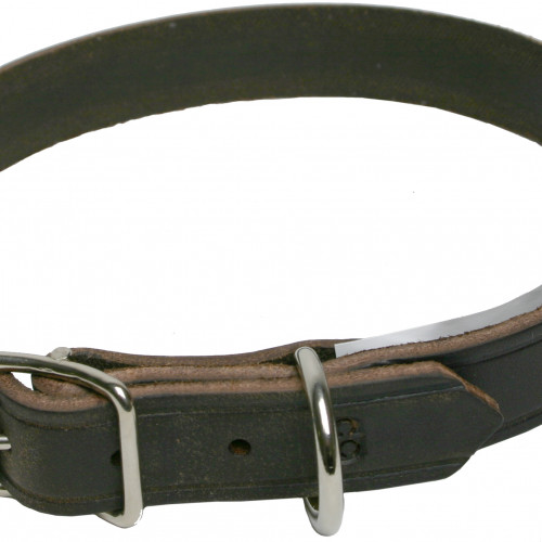 ALAC Halsband Läder brun fettat 22mm/55cm