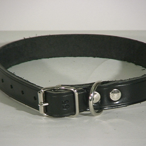 ALAC Halsband Läder Alac svart 22mm/55cm