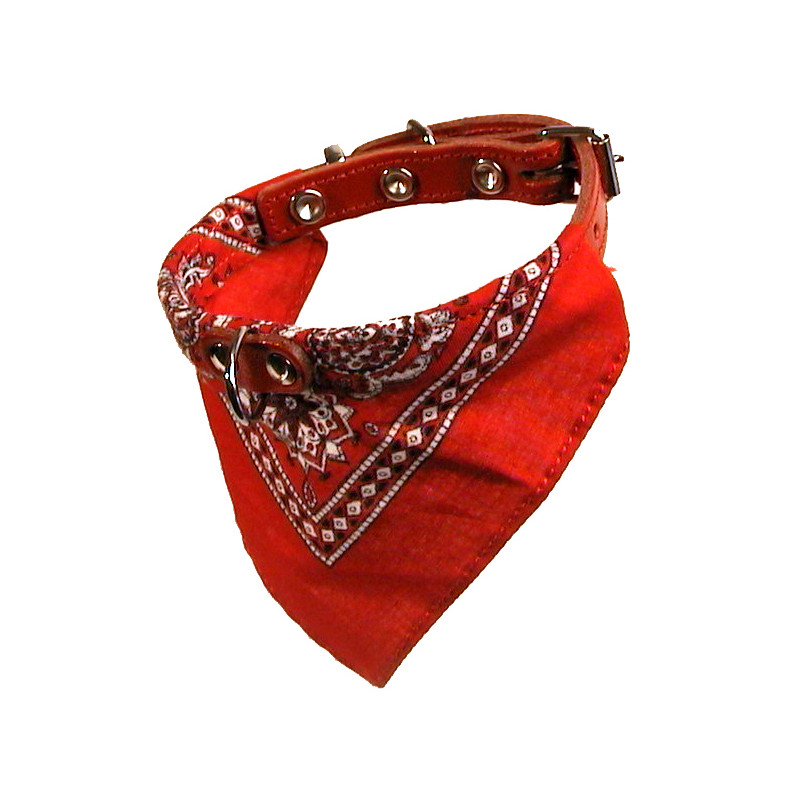 Produktbild för Halsband med  snusnäsduk Röd 12mm/30cm
