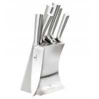 Miniatyr av produktbild för Knivset 5 knivar och ställ i rostfritt stål