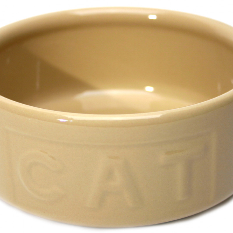 Produktbild för Keramikskål Cat Beige MC 130 mm