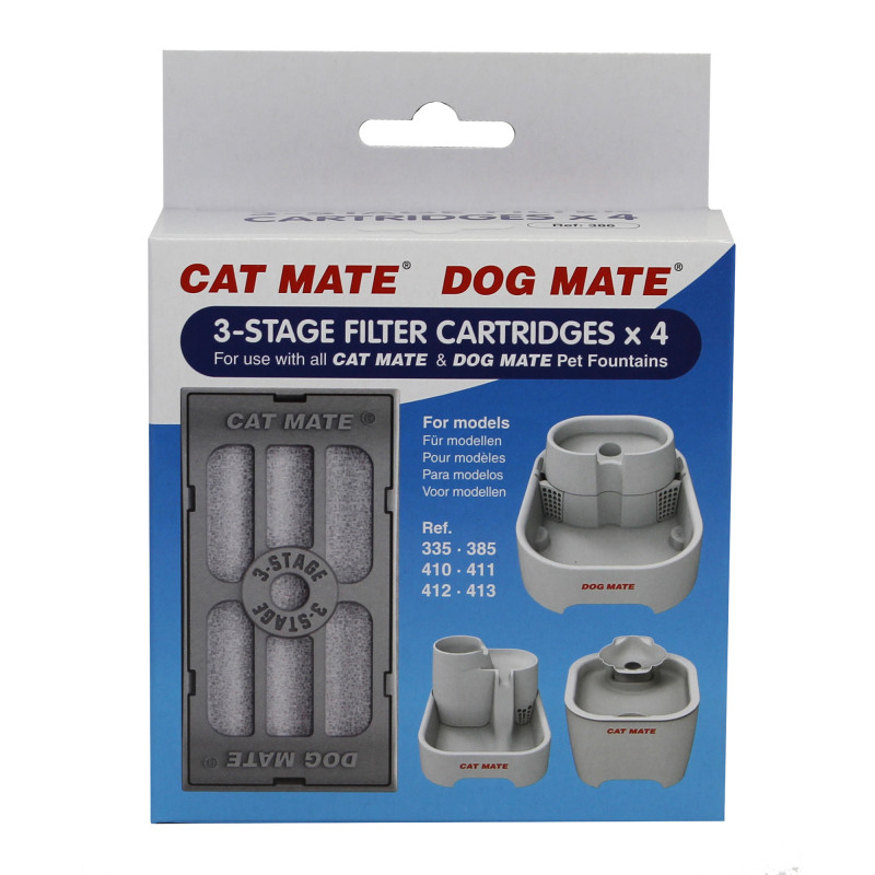 Produktbild för Filter 3-stegs Vattenautomat Closer Pets (CatMate) 4-p