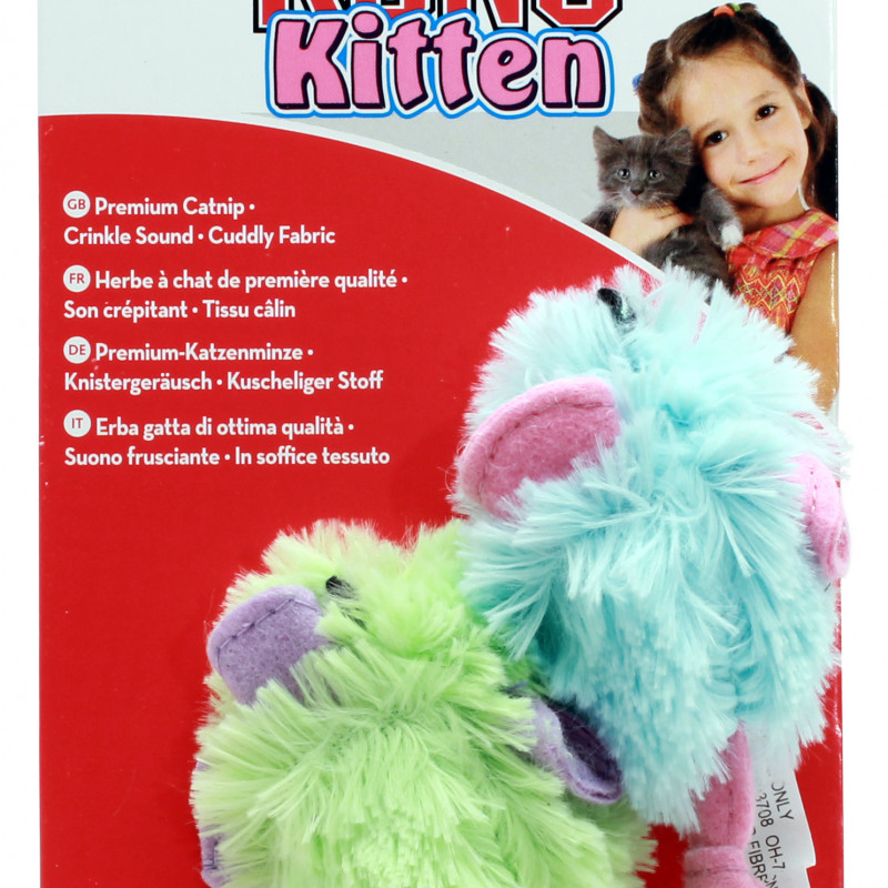 Produktbild för Kattleksak Kitten Möss 2-p Kong 7cm