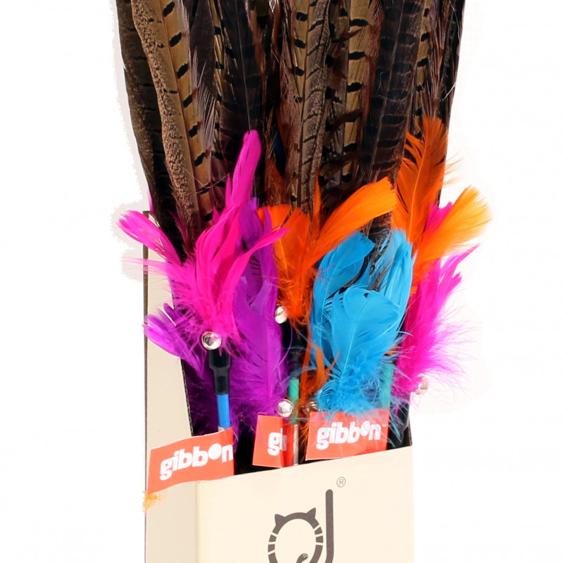 Produktbild för Kattleksak Spö med långa fjädrar Tyrol 55 cm