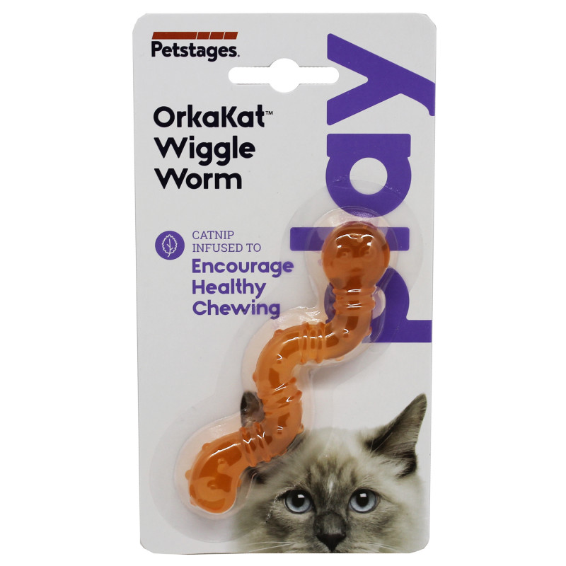 Produktbild för Kattleksak Petstages Orka Cat Wiggle Worm 10cm