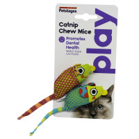 Produktbild för Kattleksak Petstages Catnip Chew Mice 9,5x3,5cm