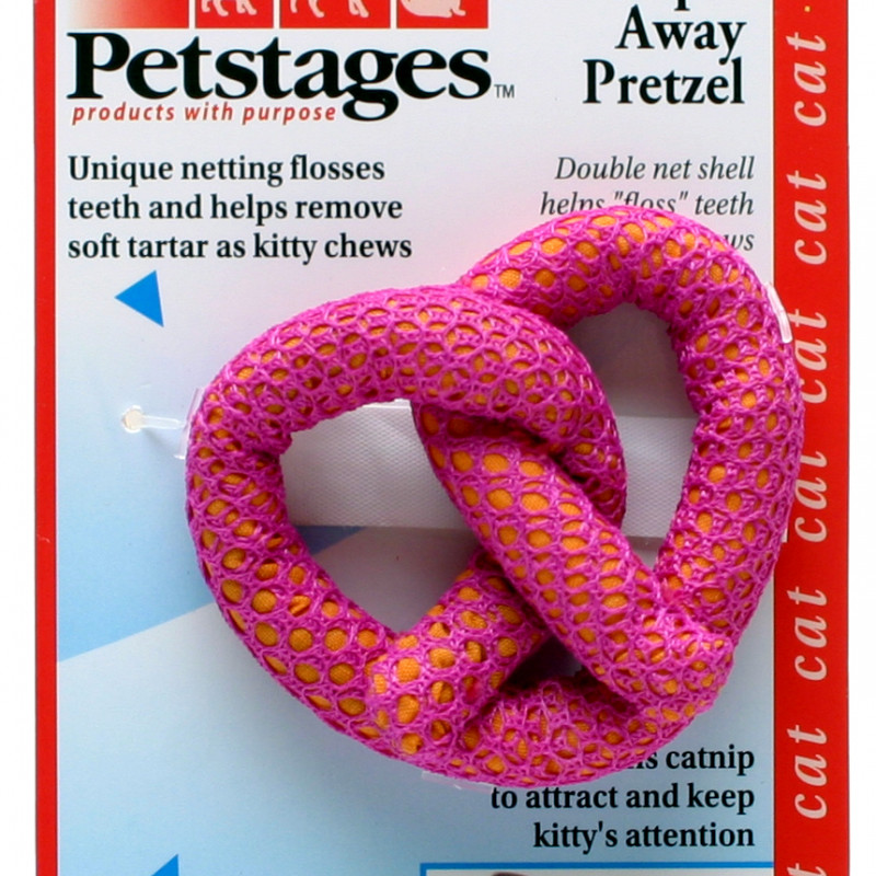 Produktbild för Kattleksak Petstages Plaque Away Pretzel 6,5 cm