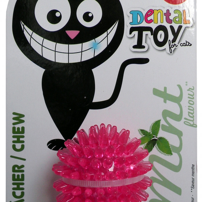 Produktbild för Kattleksak mjuk Taggboll Dental Spot