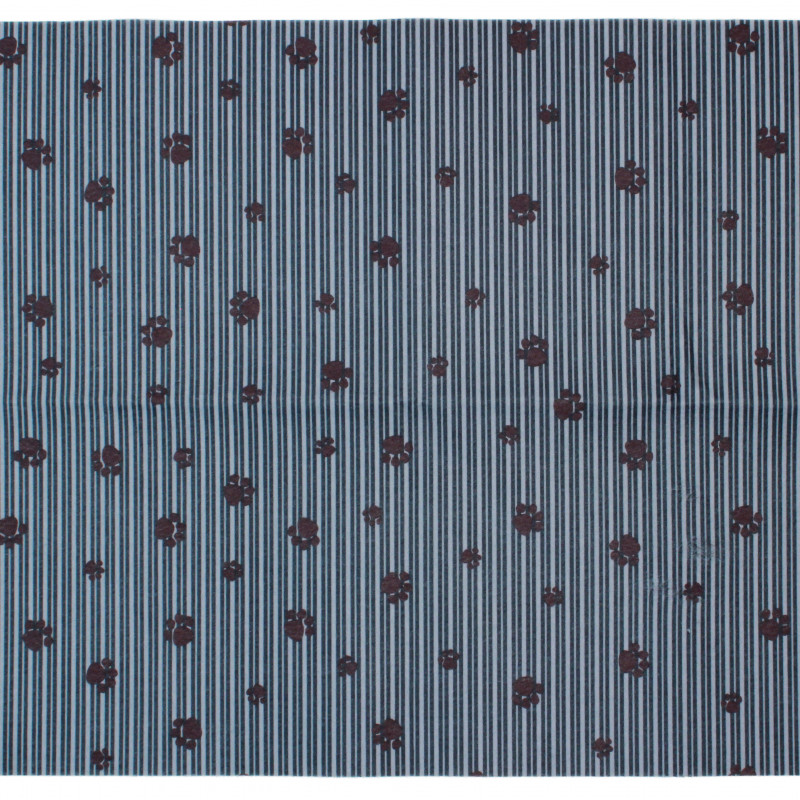 Produktbild för Kattsandsmatta Randigt grått/Tassar Drymate 70x50 cm