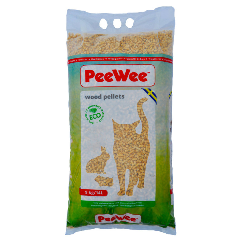 Produktbild för Peewee 14 liter kattströ trä 9 kg